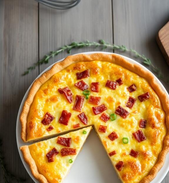 bacon cheese cream tart