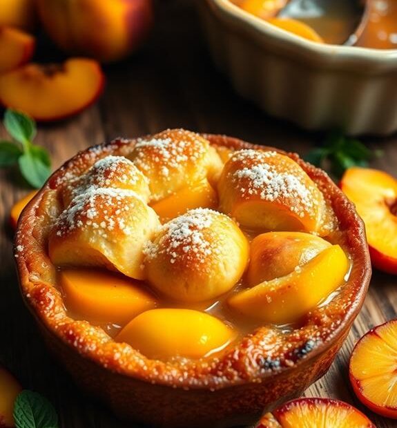 baked peaches sweet crust