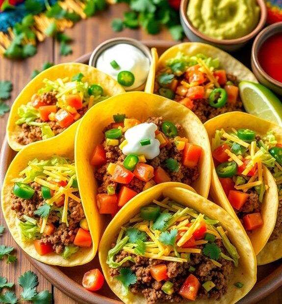 beef or chicken tacos