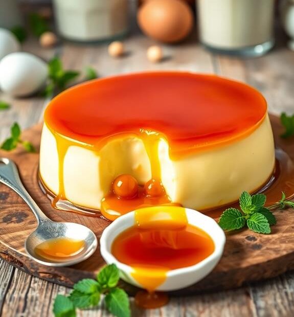 brazilian caramel flan dessert