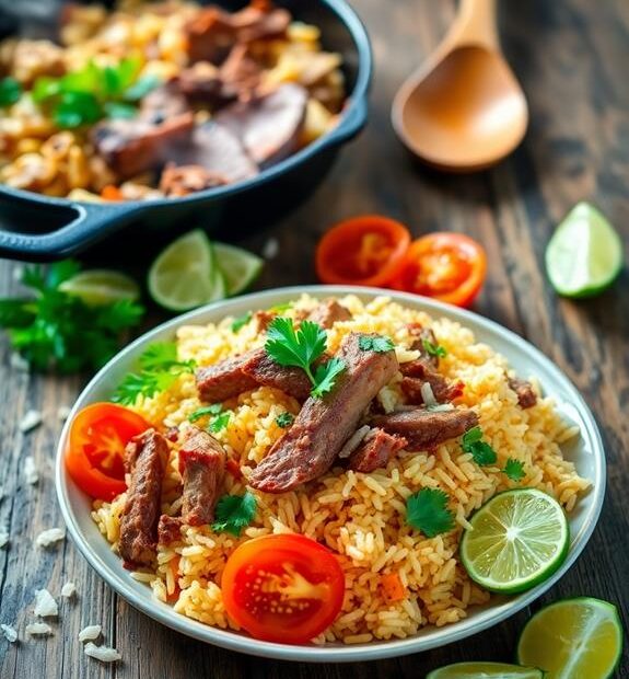 brazilian dried beef rice