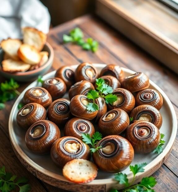 burgundy snails with butter