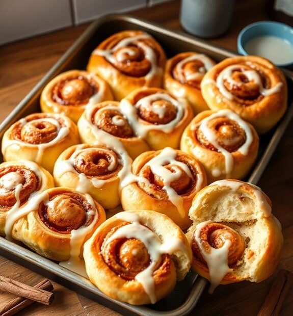 cinnamon rolls with icing