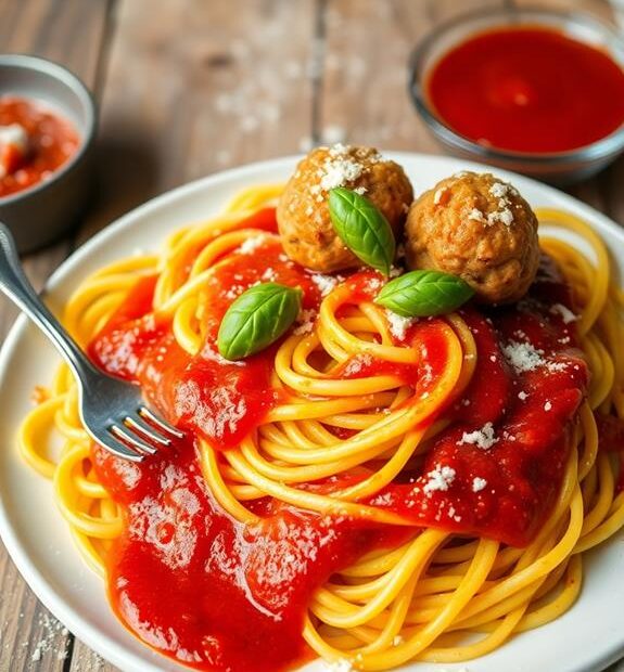 classic spaghetti with marinara