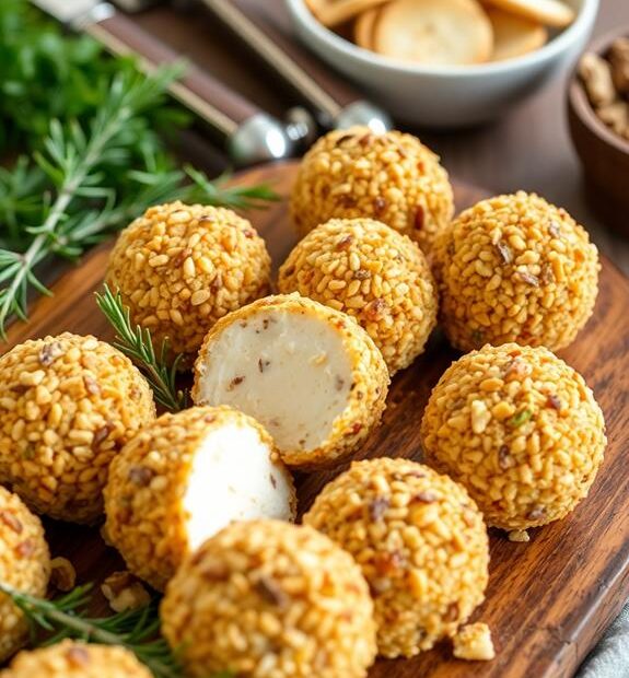 creamy cheese nut balls