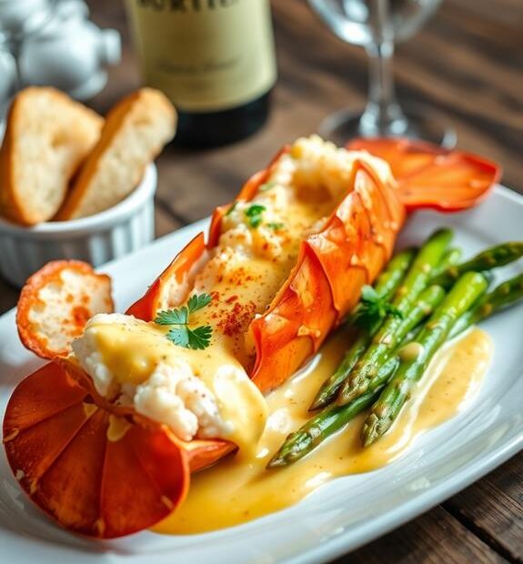 creamy mustard lobster dish