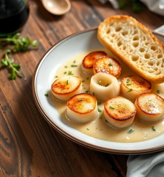 creamy scallops dish recipe