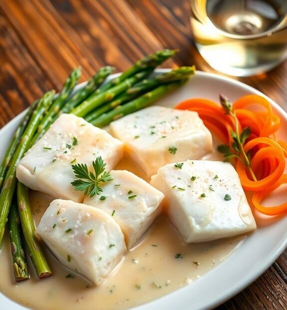 creamy white wine fish