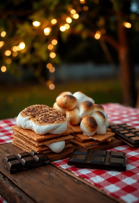 S’mores (Marshmallows, Chocolate, and Graham Crackers)