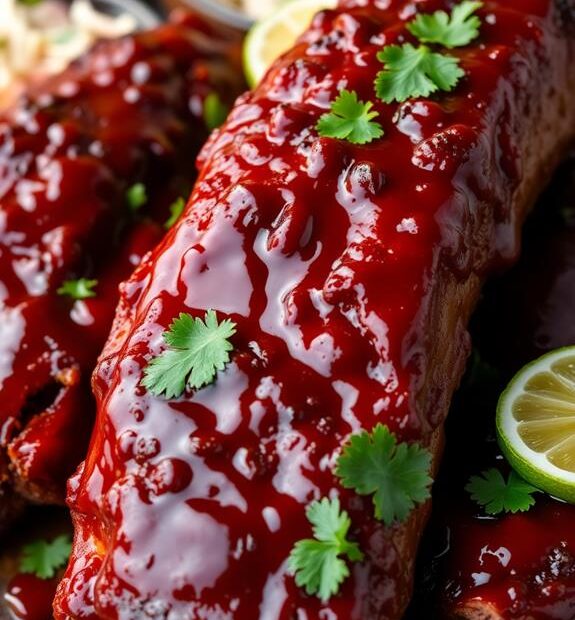 delicious grilled barbecue ribs