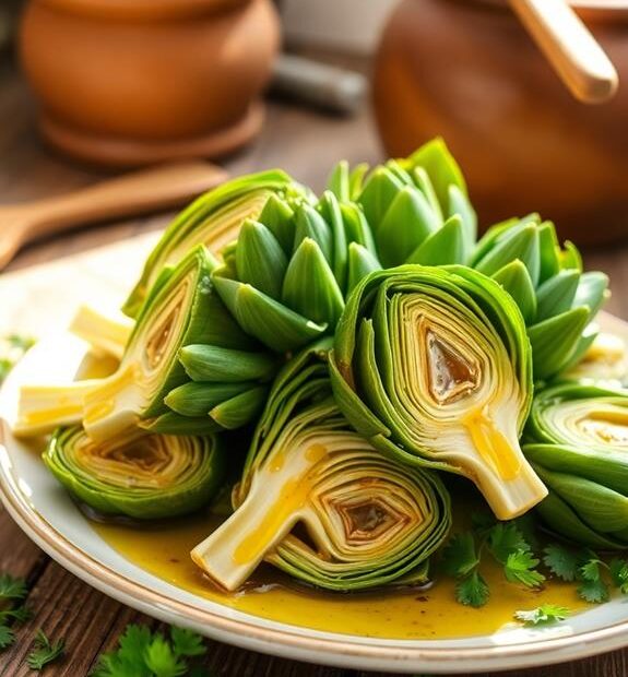 delicious roman style artichokes dish