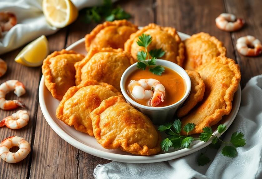 delicious shrimp filled pastries