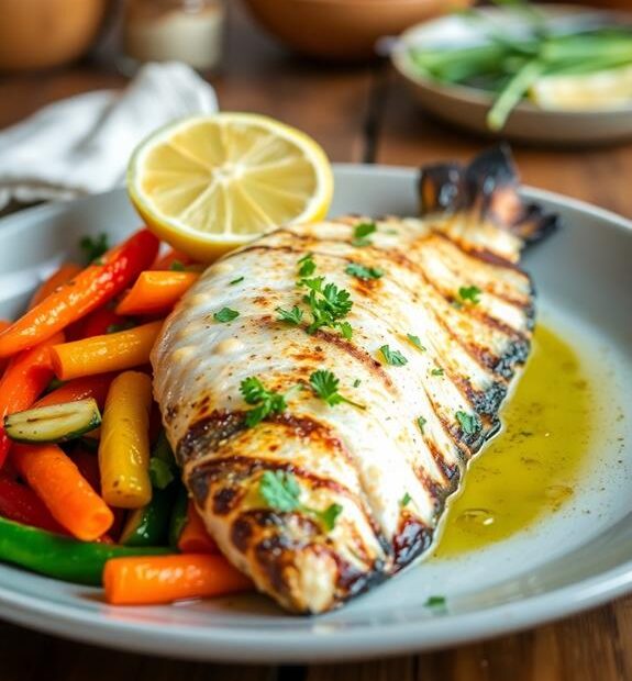 deliciously grilled fish dish