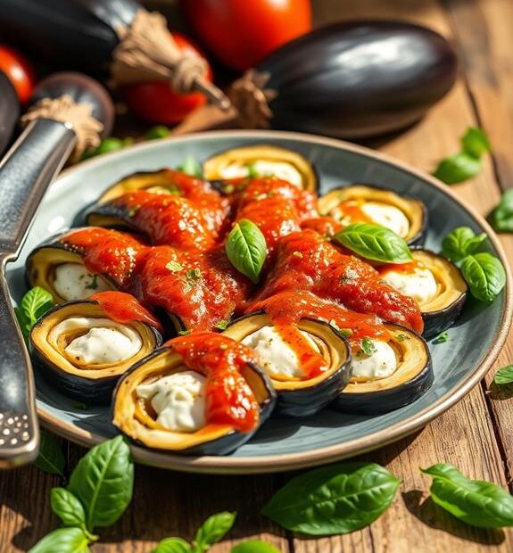 eggplant roll ups with ricotta