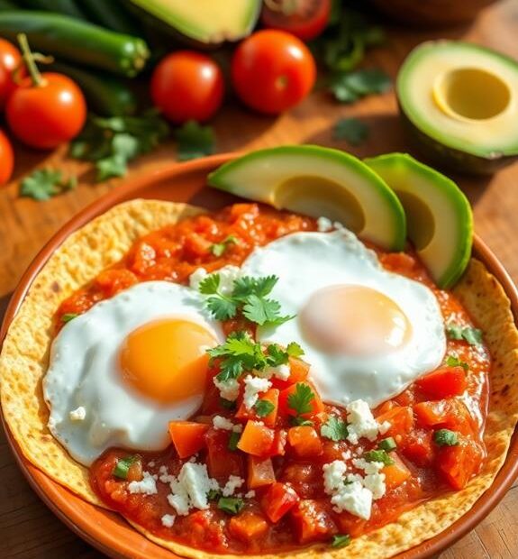 eggs salsa tortillas dish