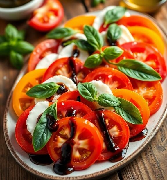 fresh tomato mozzarella basil