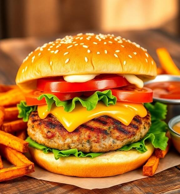 grilled turkey burger bun