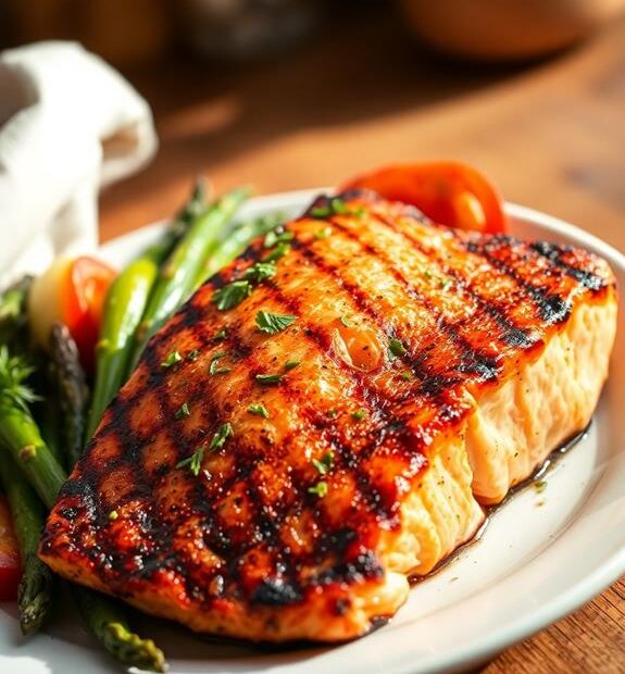 herb seasoned grilled salmon recipe