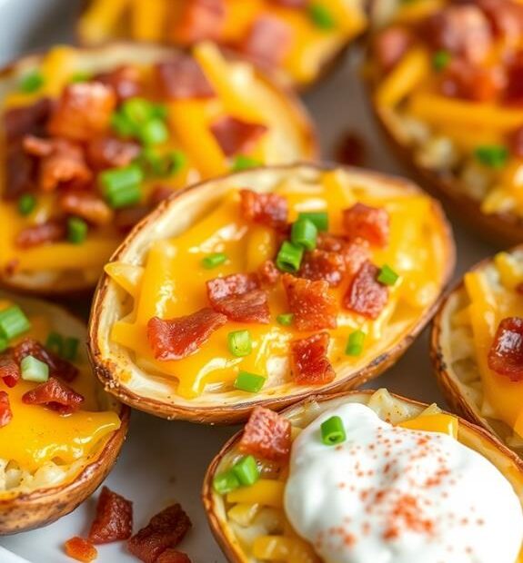 loaded bacon cheese skins