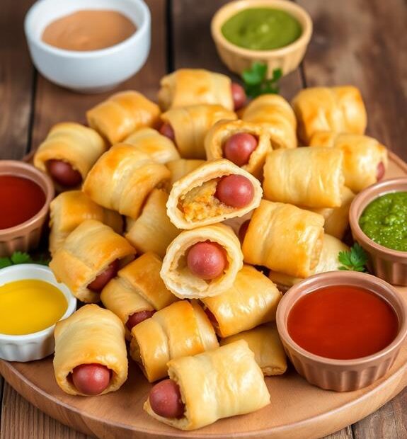 mini hot dogs wrapped