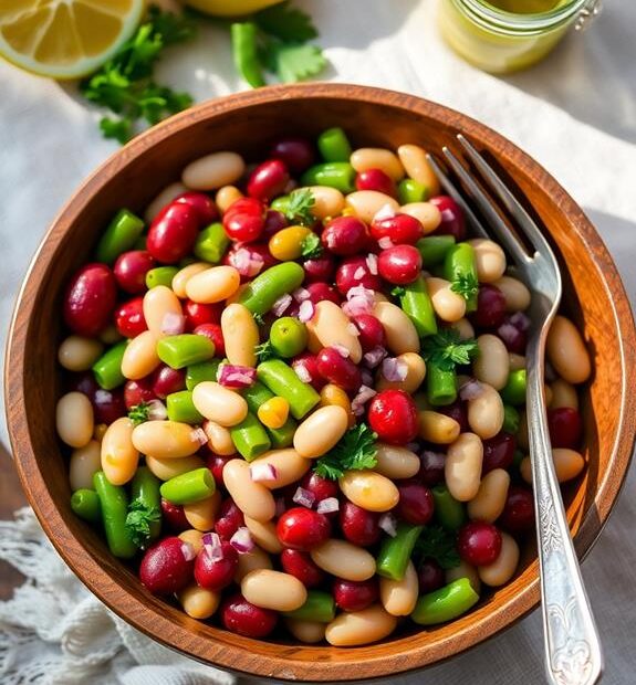 mixed beans vinaigrette salad