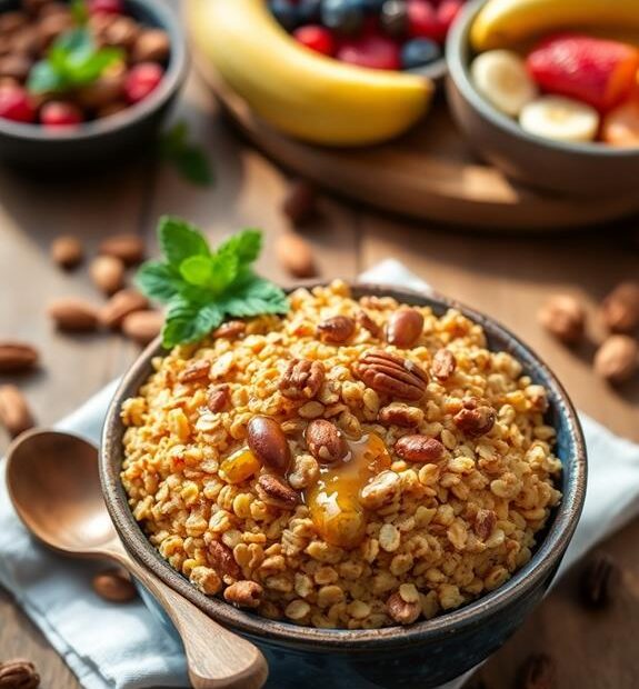 nutty honey baked oats