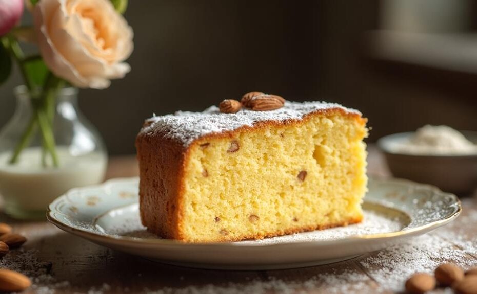 portuguese almond egg cake