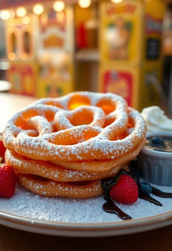 Funnel Cake (Fried Dough With Powdered Sugar)