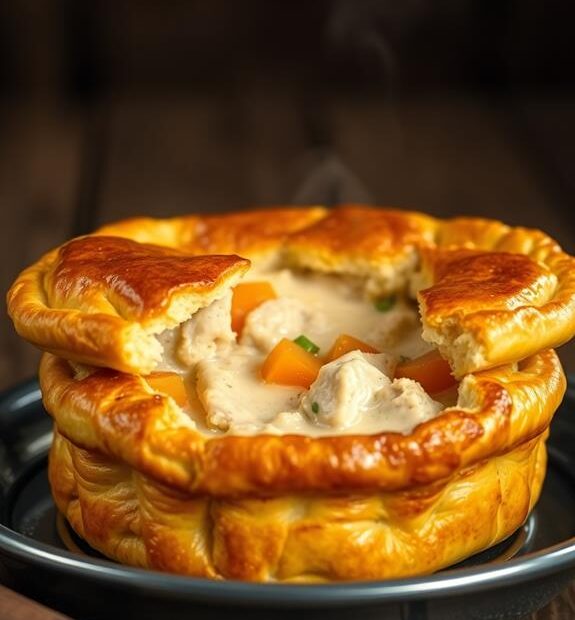 savory chicken veggie pie