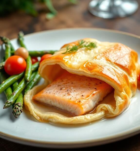 savory salmon puff pastry