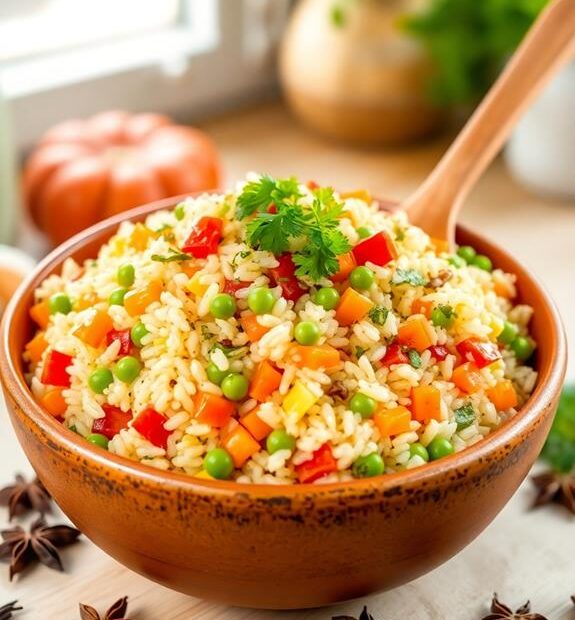 savory vegetable rice pilaf