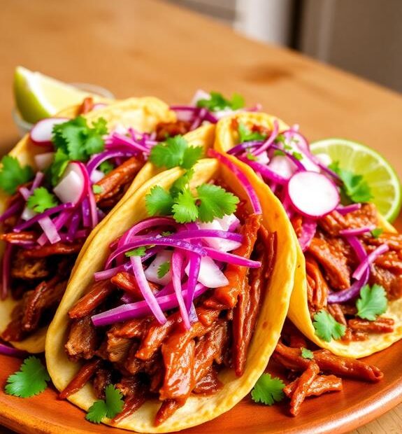 slow cooked pulled pork tacos