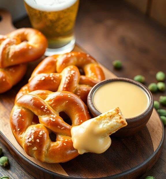 soft pretzels with cheese