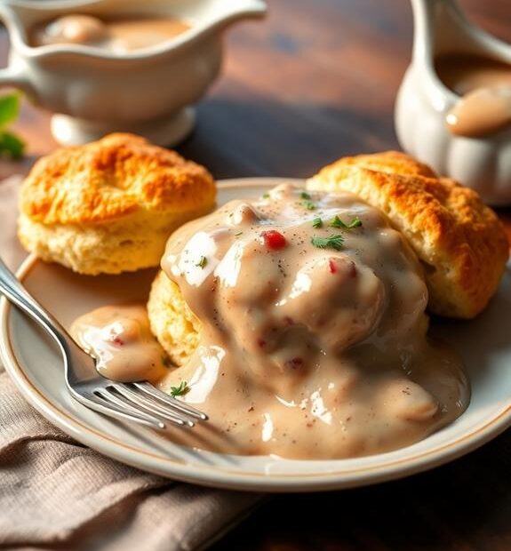 southern biscuits with gravy