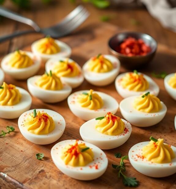 stuffed hard boiled eggs