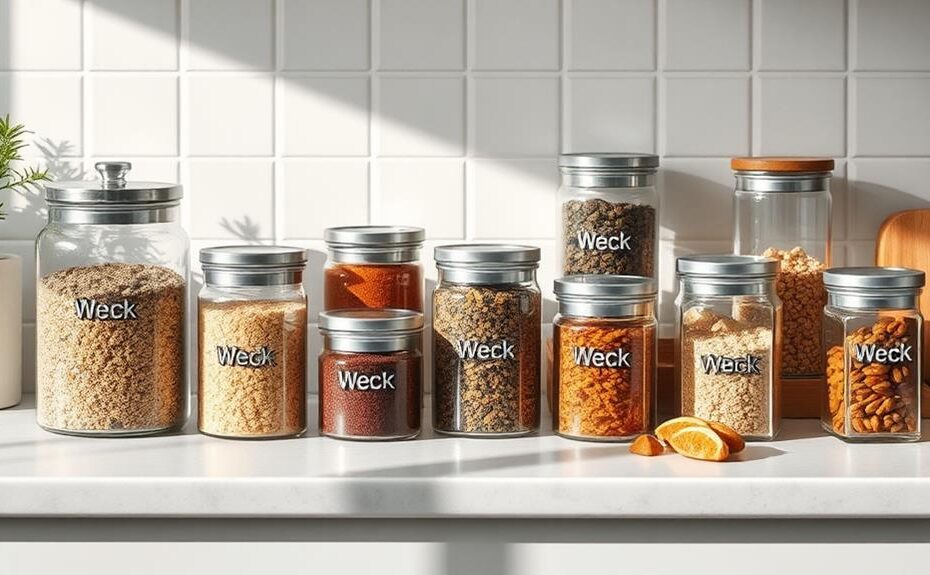 stylish weck glass jars