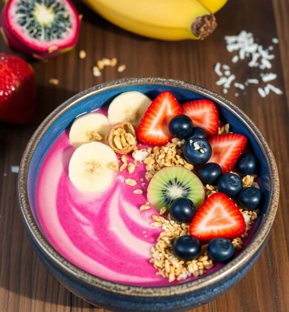 thick smoothie topped bowl