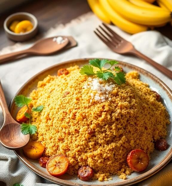 toasted banana cassava flour